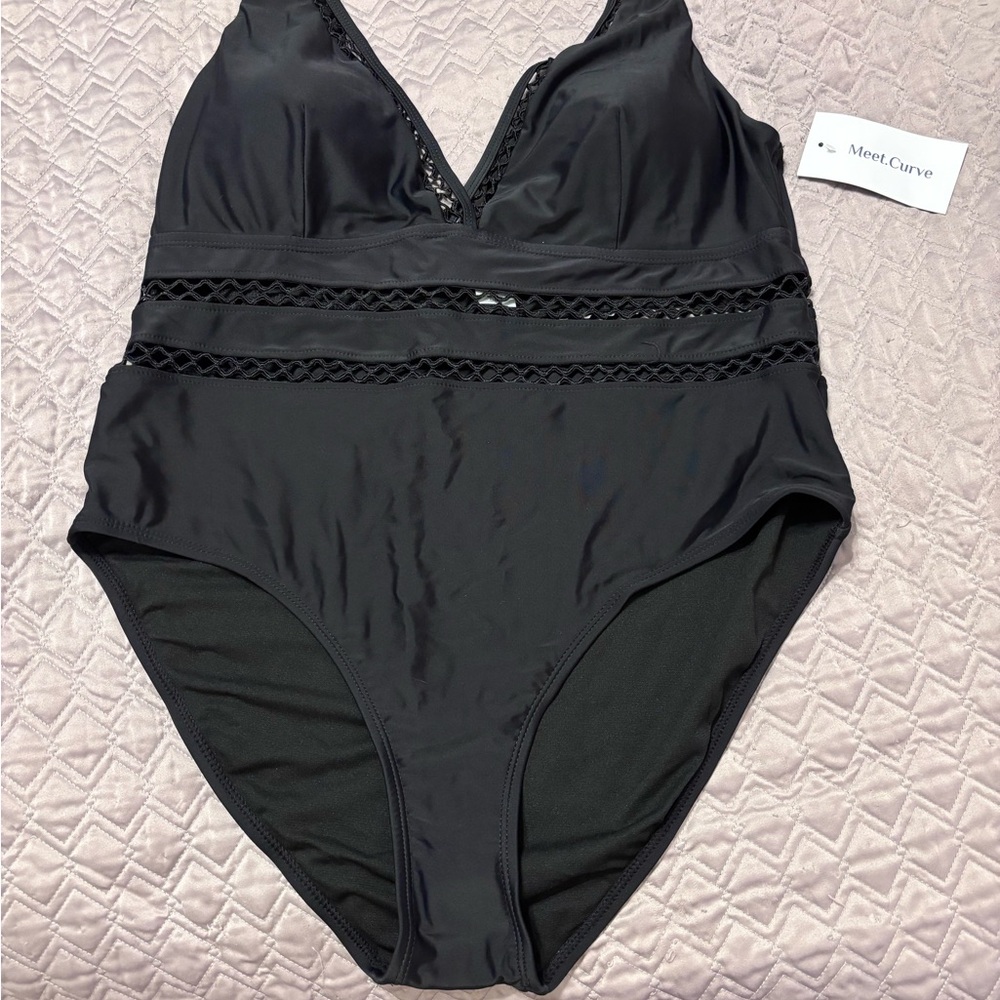 Elegant Black One-Piece Swimsuit